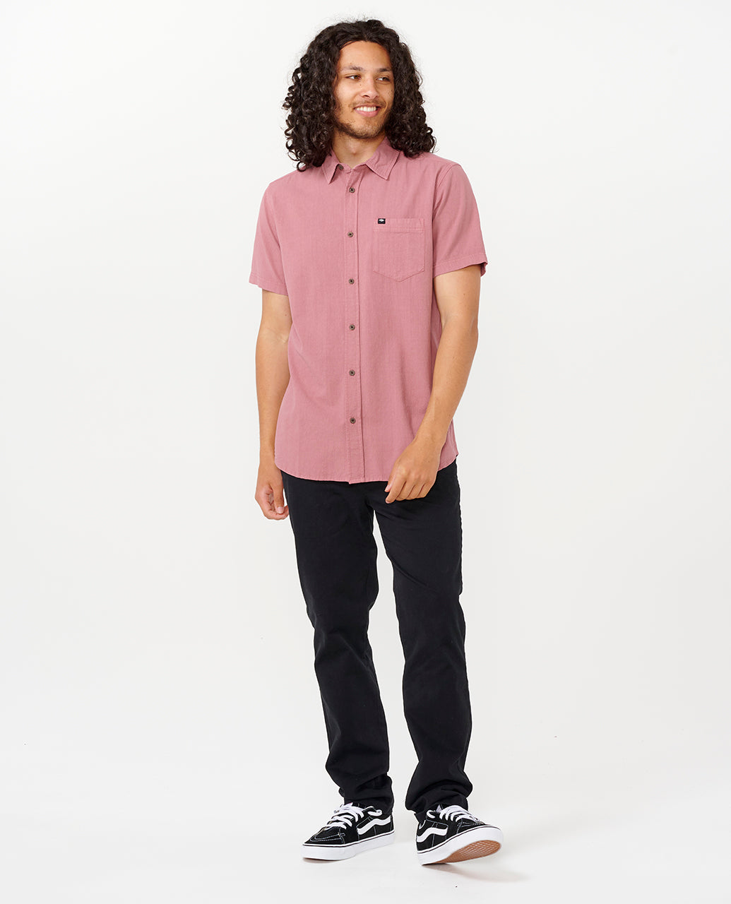 CLASSIC SURF WASHED S/S SHIRT - mushroom
