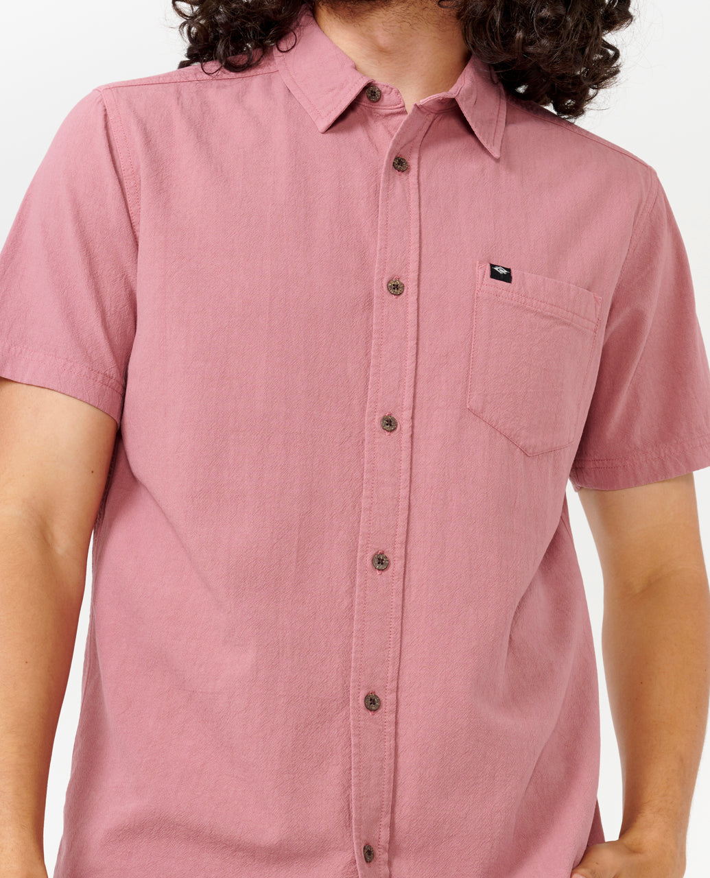 CLASSIC SURF WASHED S/S SHIRT - mushroom