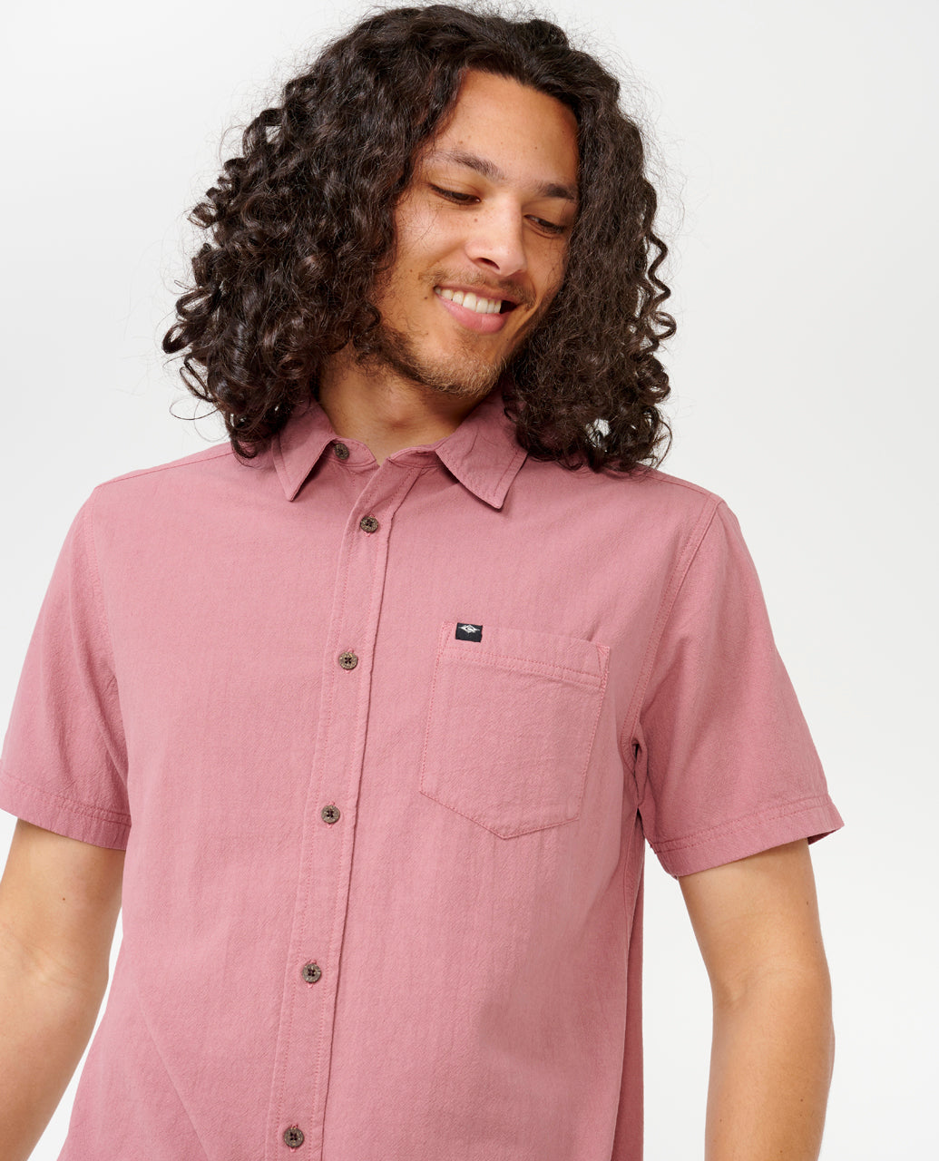 CLASSIC SURF WASHED S/S SHIRT - mushroom