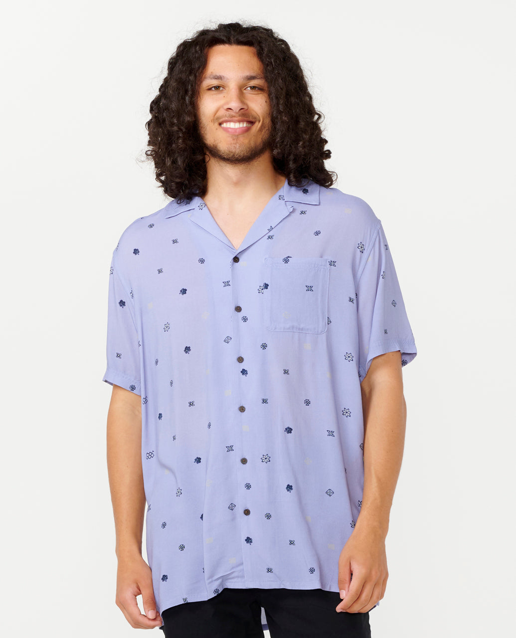 HOFFMAN MICRO S/S SHIRT - spray blue