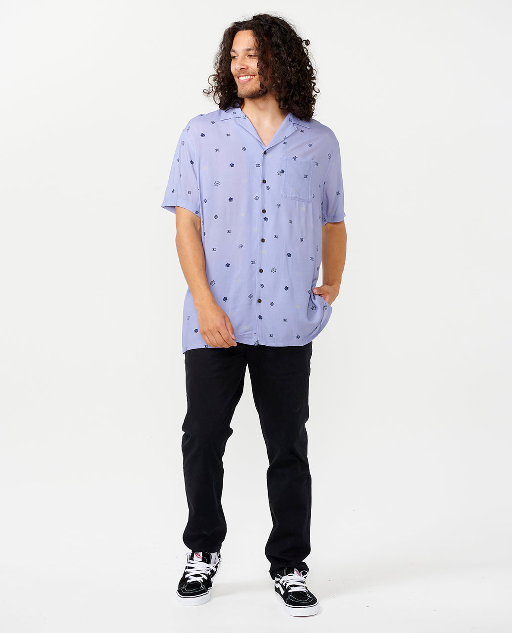 HOFFMAN MICRO S/S SHIRT - spray blue