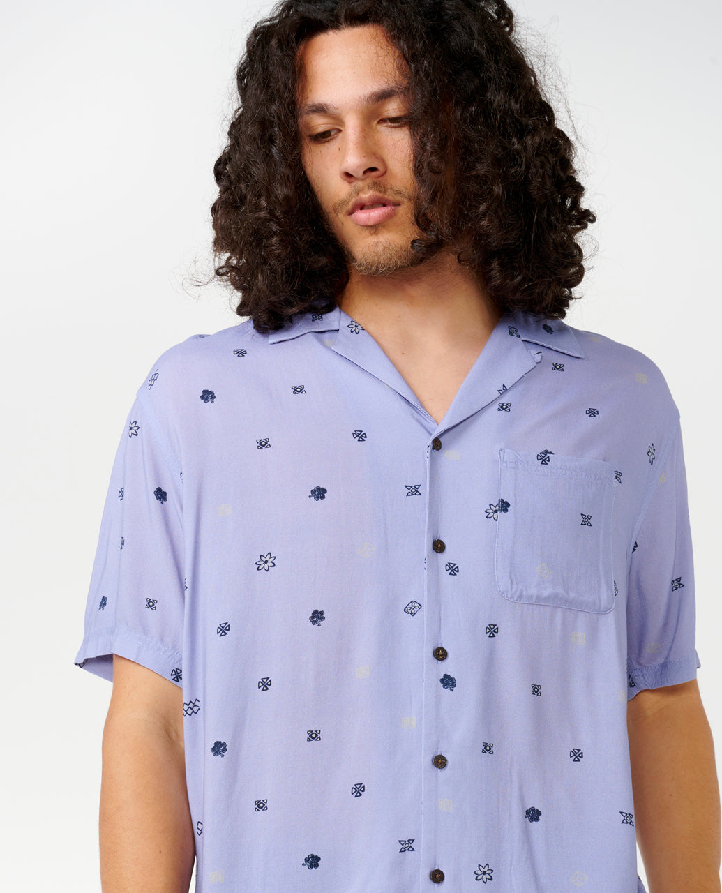 HOFFMAN MICRO S/S SHIRT - spray blue
