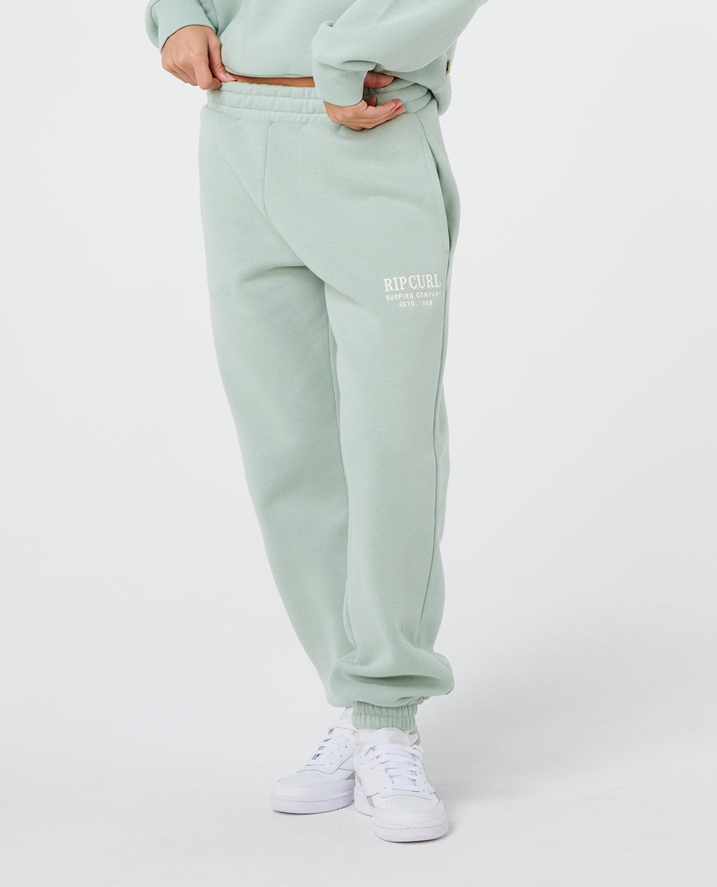 SURF STAPLE TRACKPANT - aqua gray