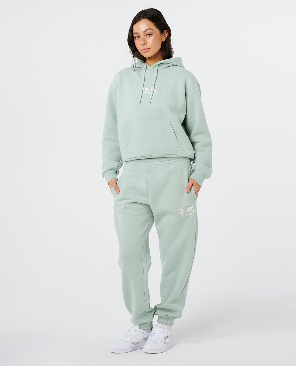 SURF STAPLE TRACKPANT - aqua gray