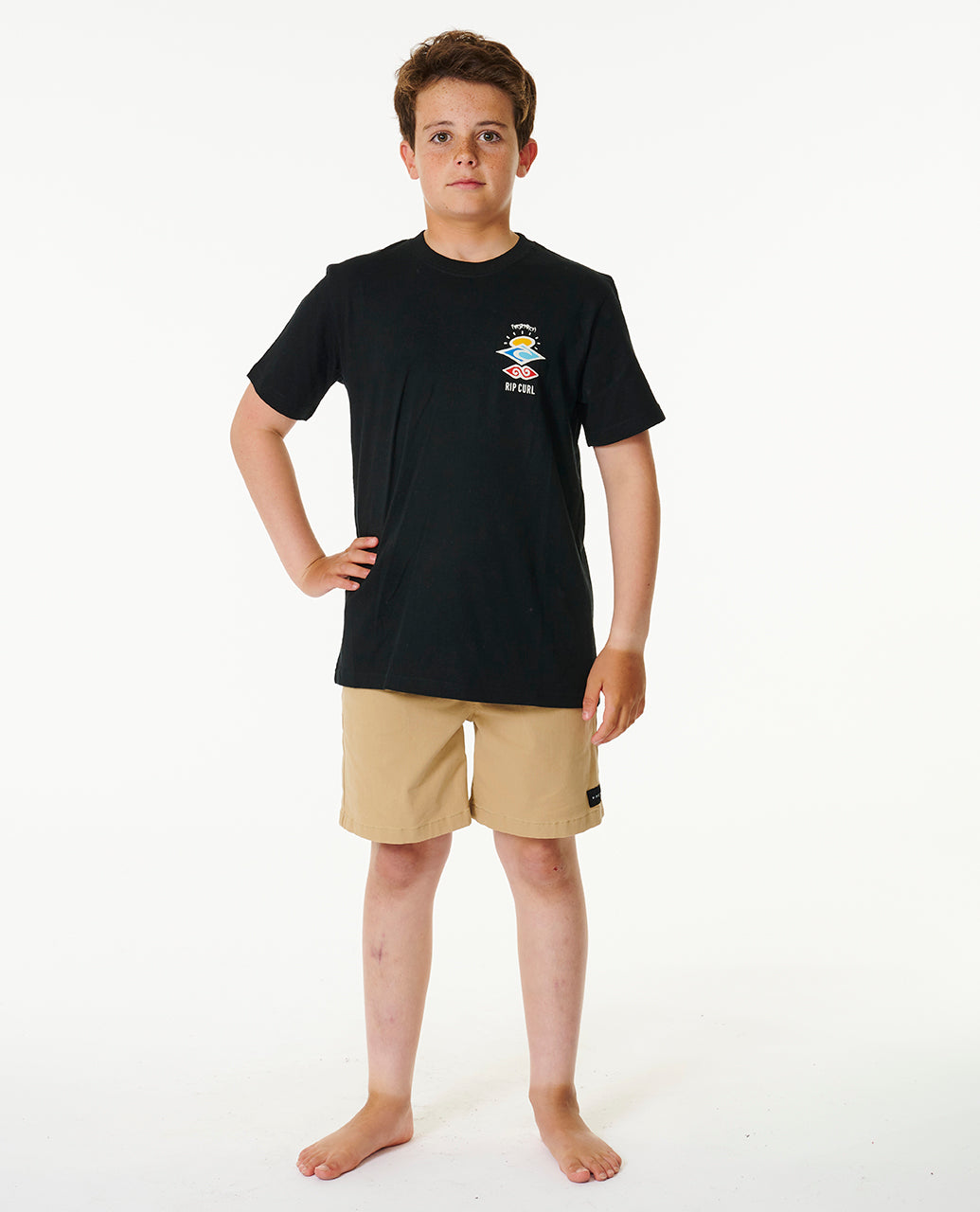 SEARCH ICON TEE -BOY - black