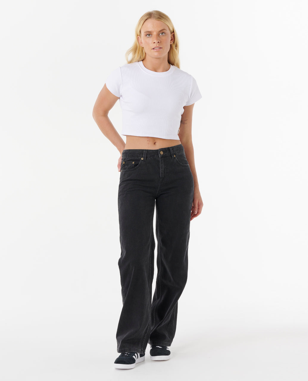 AGGIE RELAXED JEANS - black