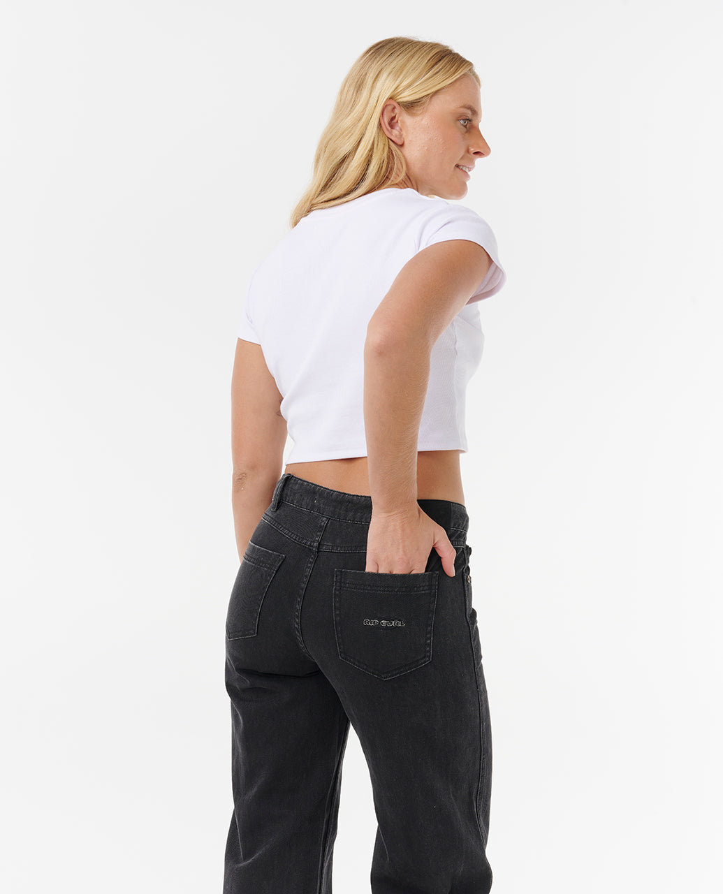 AGGIE RELAXED JEANS - black