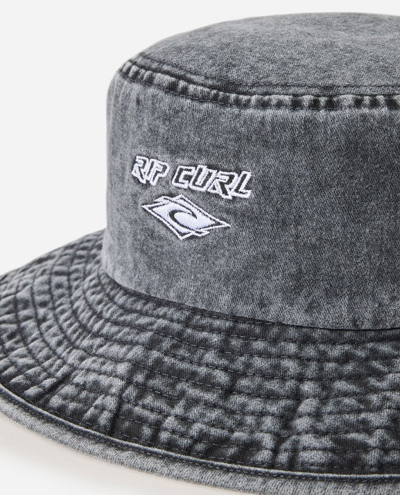 PREMIUM SURF UPF SUN HAT - washed black/black