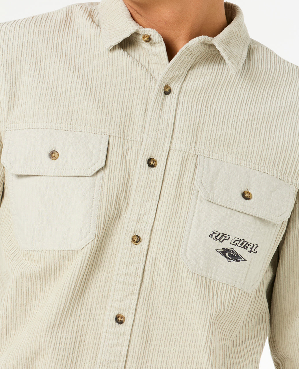 RAW ENERGY CORD L/S SHIRT - bone