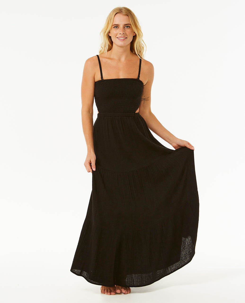 PREMIUM SURF MAXI DRESS - black