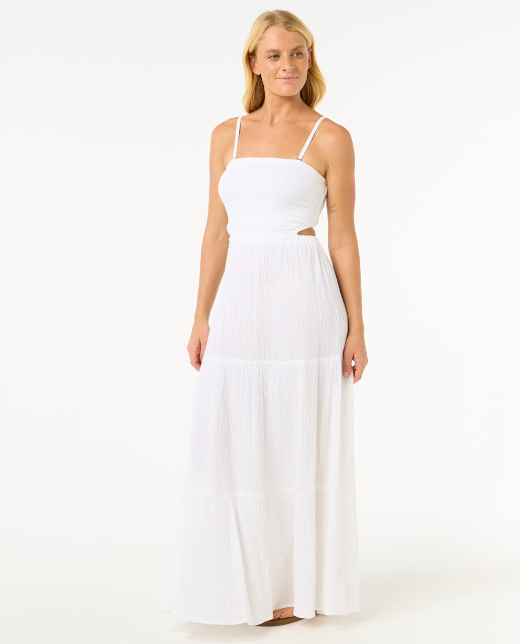 PREMIUM SURF MAXI DRESS - white
