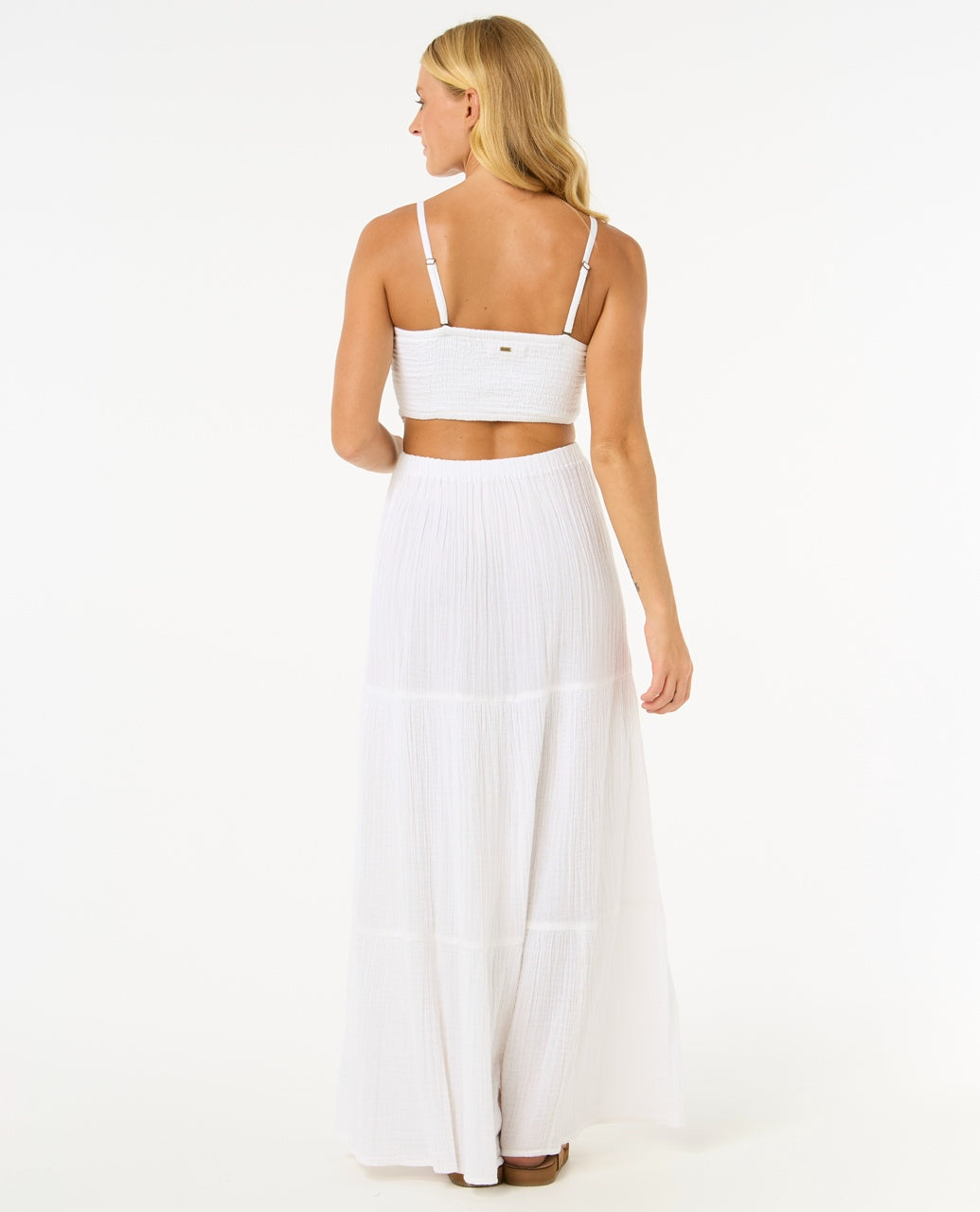 PREMIUM SURF MAXI DRESS - white