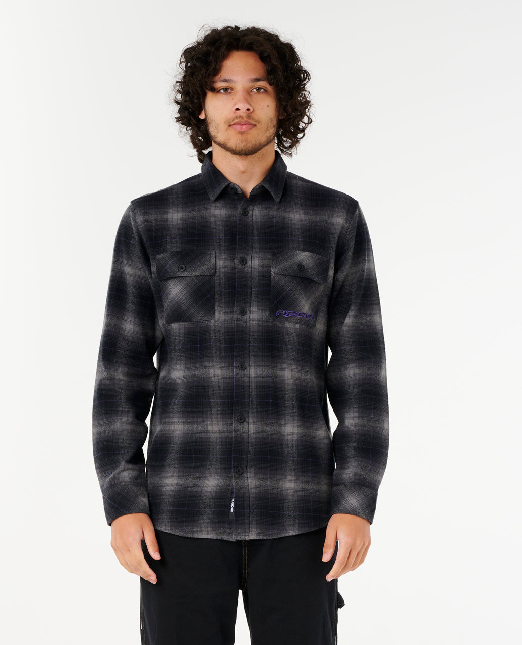 SUPER COMPUTER FLANNEL - black