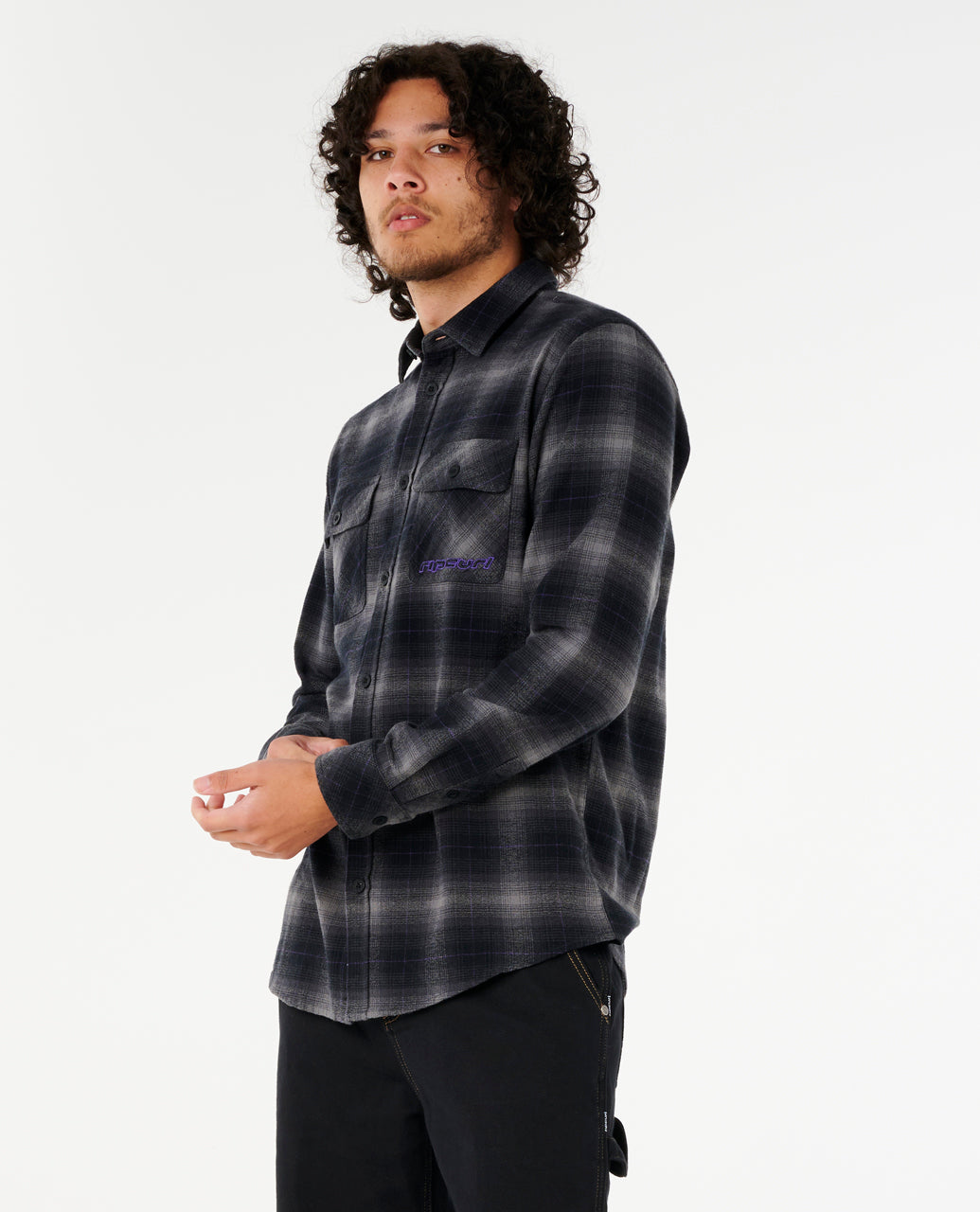SUPER COMPUTER FLANNEL - black