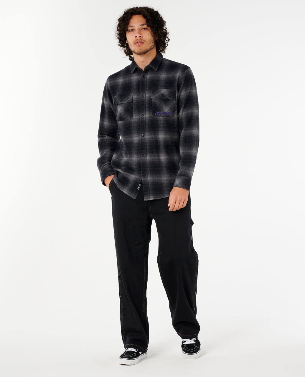 SUPER COMPUTER FLANNEL - black