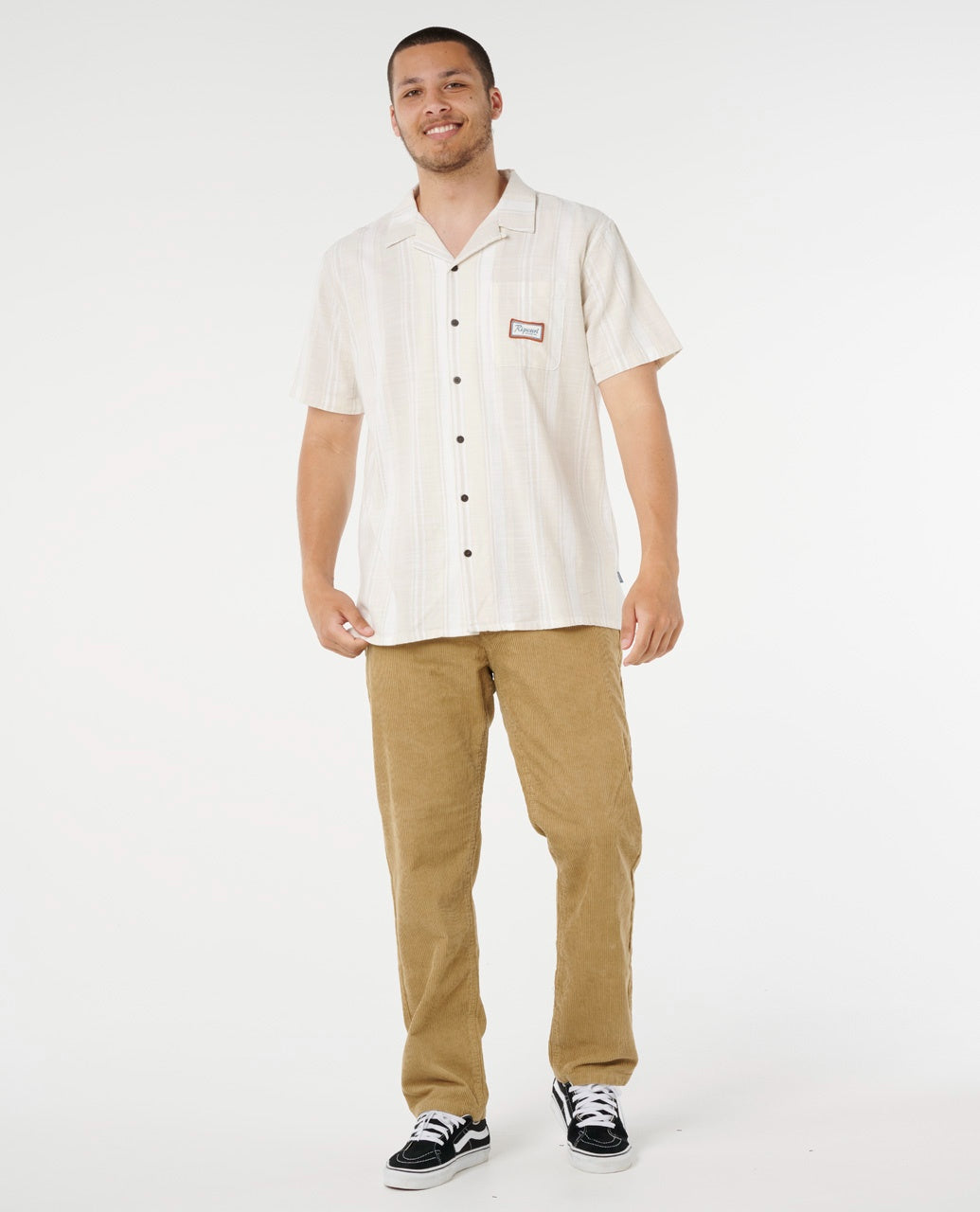 MOD CALI STRIPE S/S SHIRT - bone
