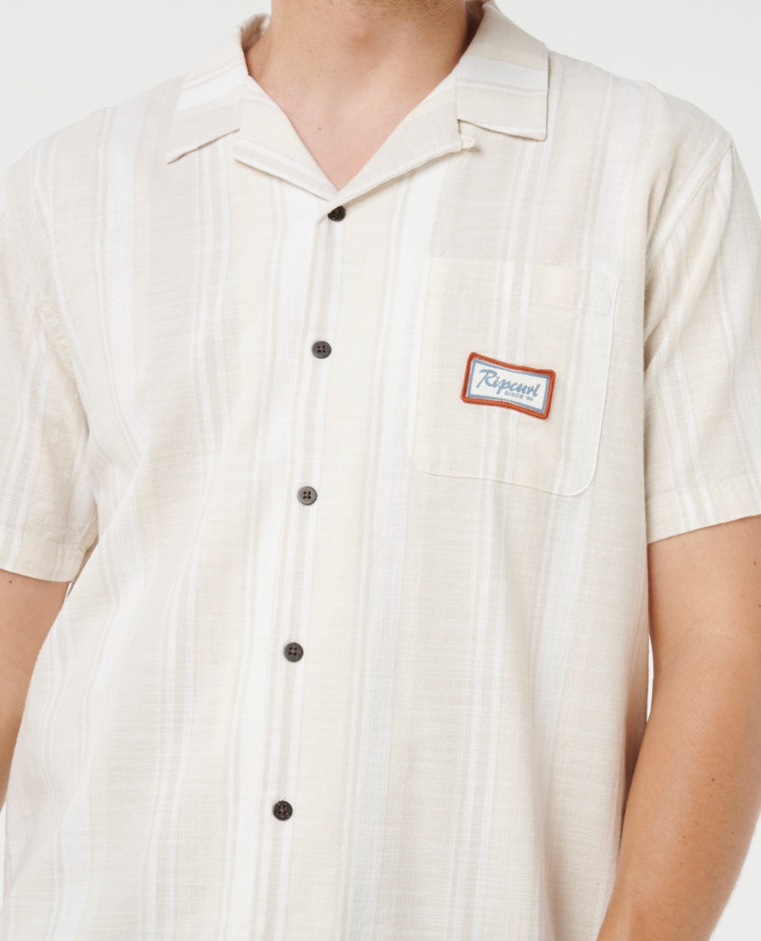 MOD CALI STRIPE S/S SHIRT - bone