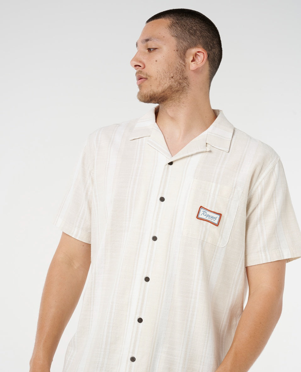 MOD CALI STRIPE S/S SHIRT - bone
