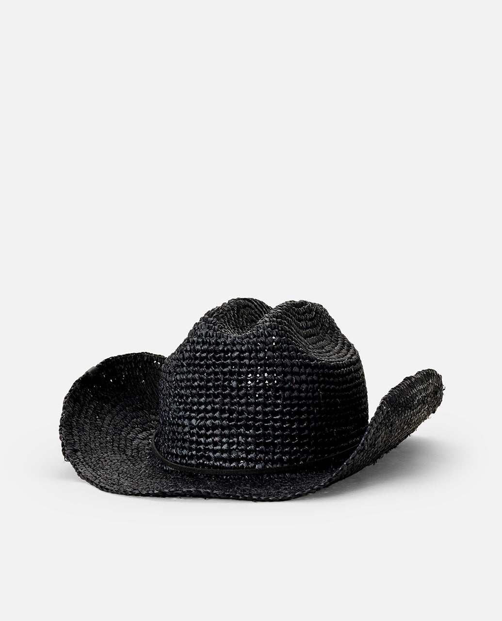 CRUSHABLE STRAW COWGIRL HAT - black