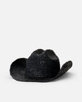 CRUSHABLE STRAW COWGIRL HAT - black
