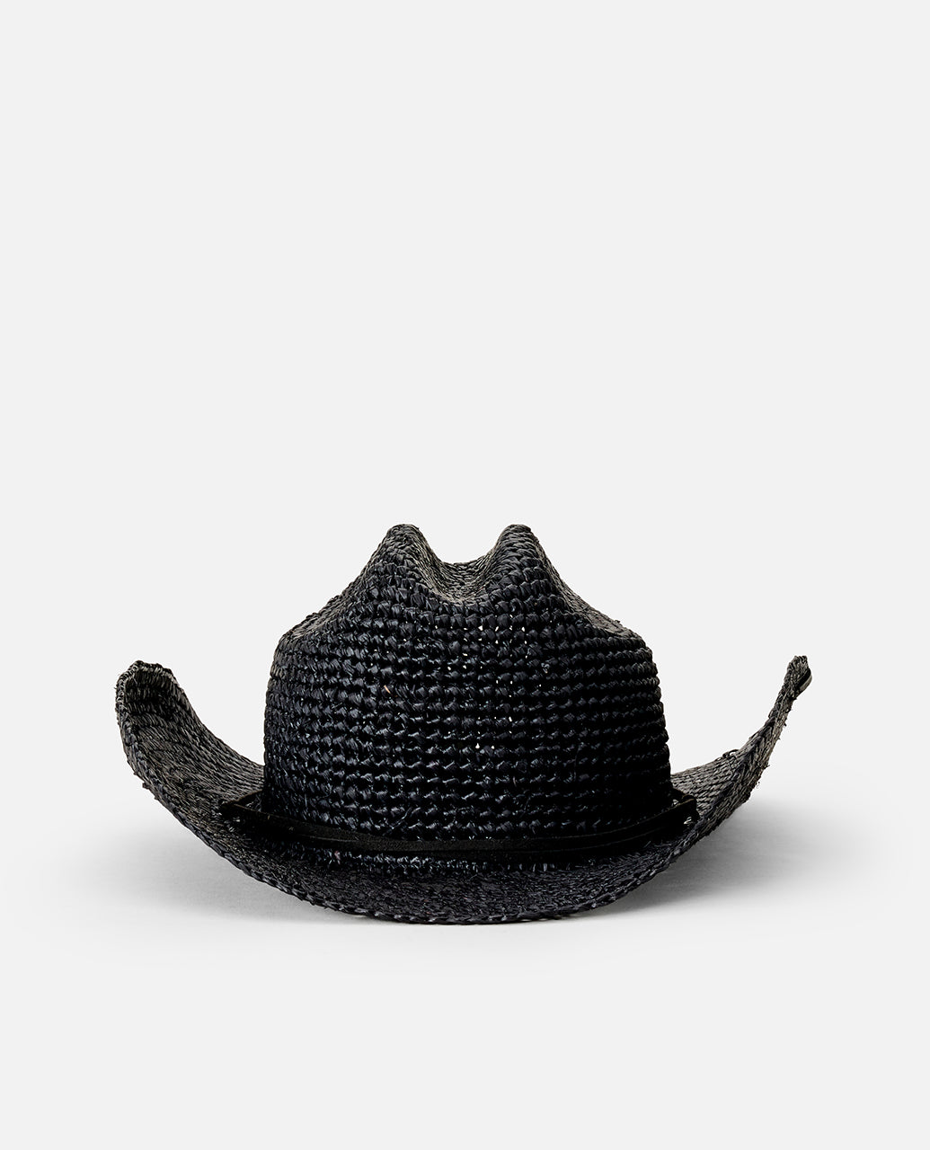 CRUSHABLE STRAW COWGIRL HAT - black