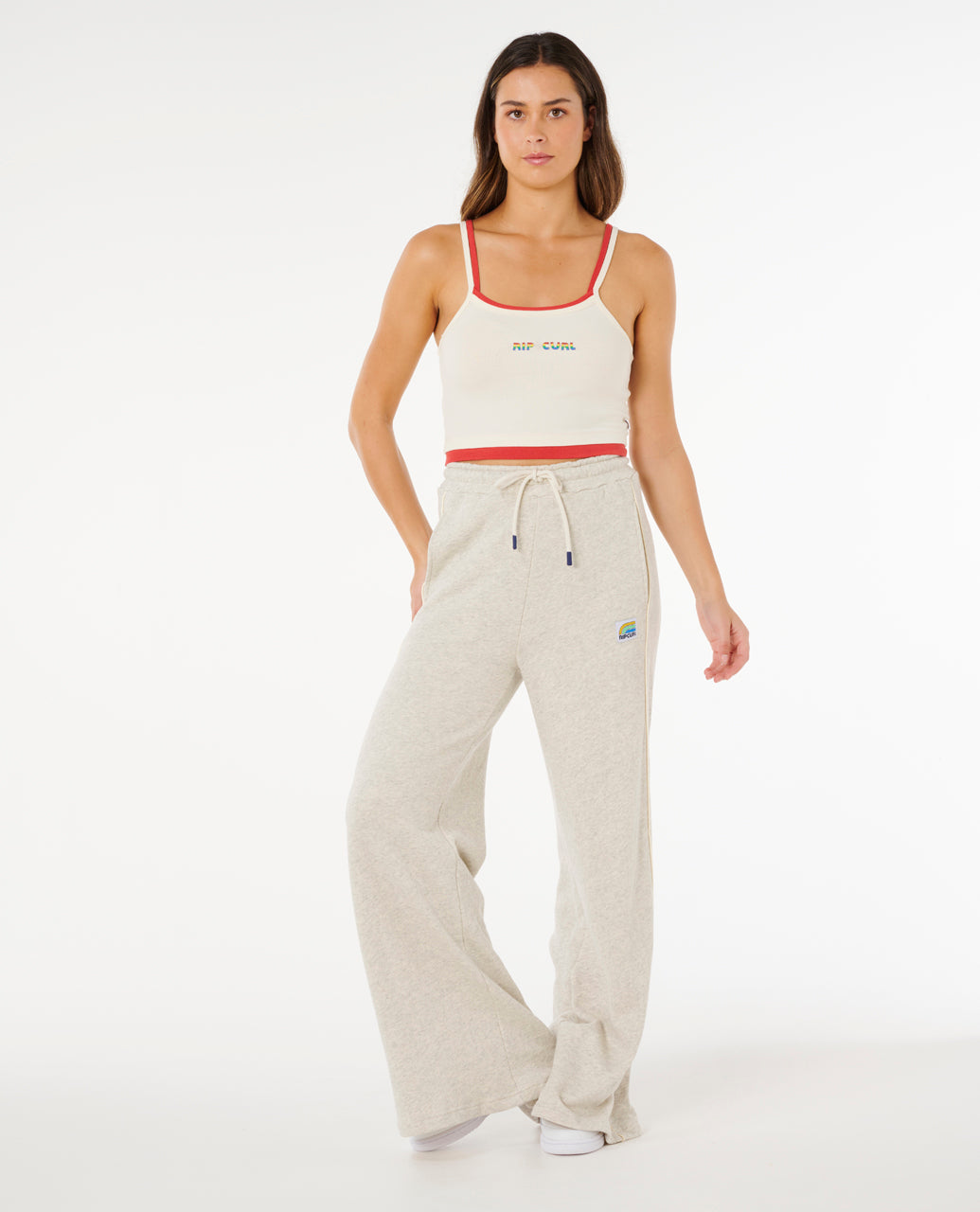 SURF SIDE SPLICED WIDE LEG - grey marle