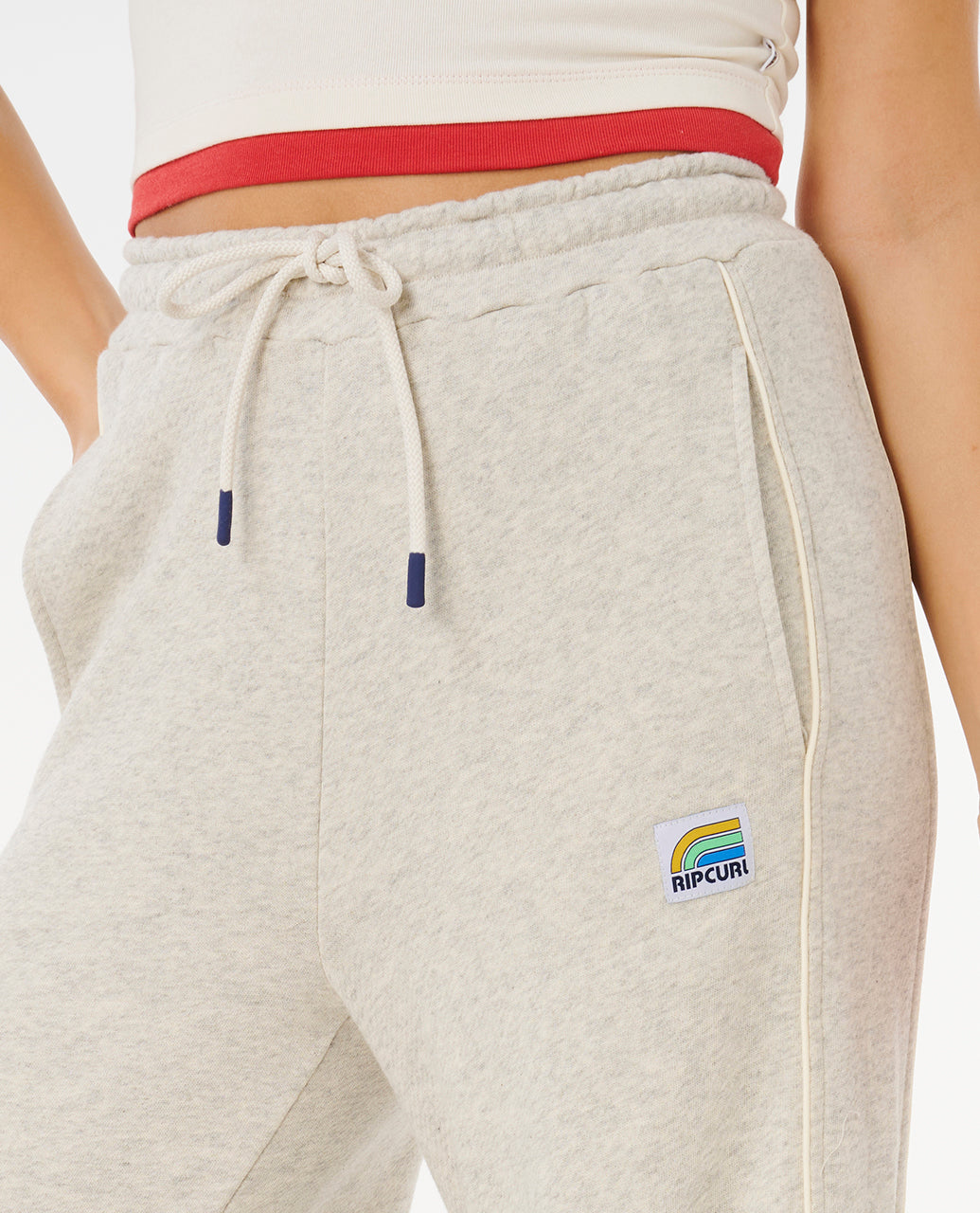 SURF SIDE SPLICED WIDE LEG - grey marle