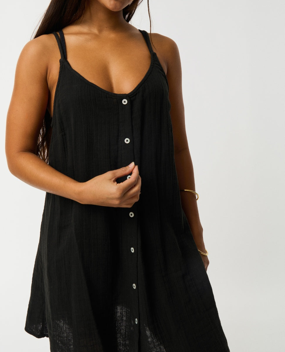 PREMIUM SURF COVER UP - black