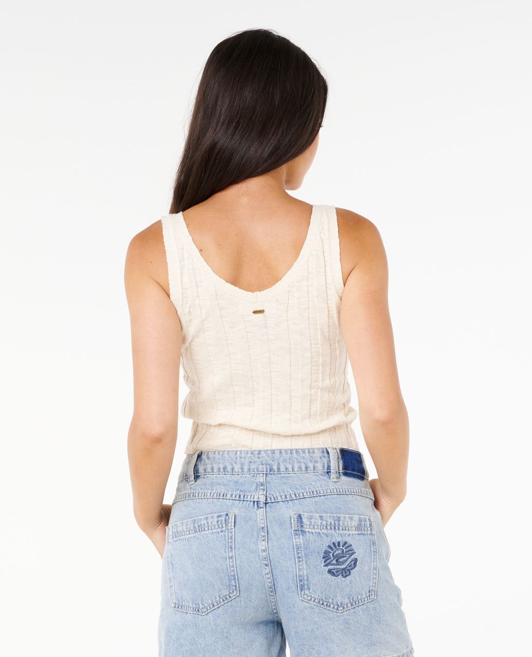 SUNSET LUAU KNIT TOP - off white