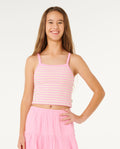 SUNSHINE SQUAD KNIT TANK GIRL - natural