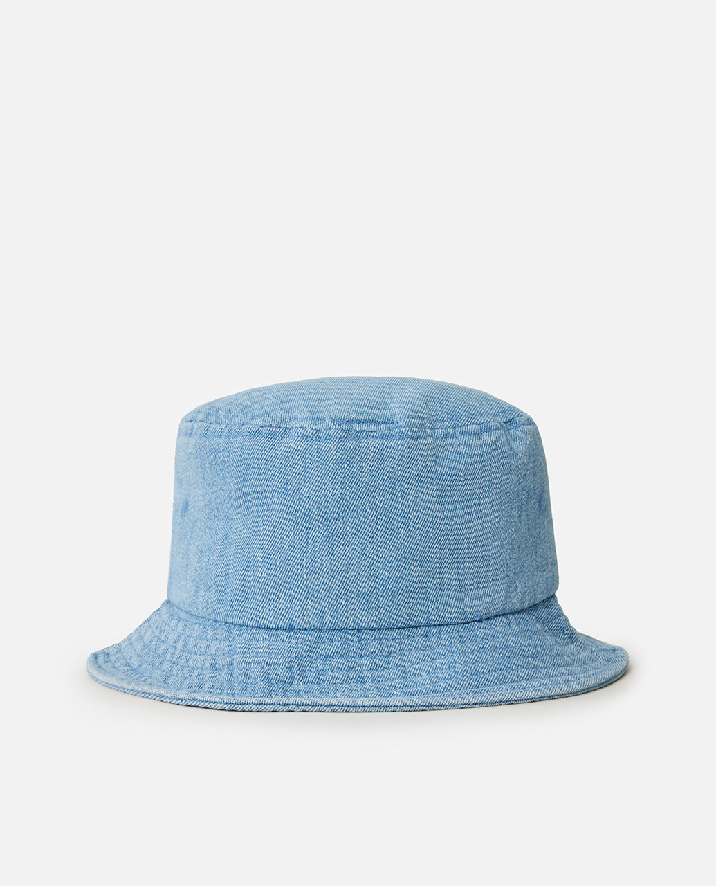 DENIM SHORT BRIM BUCKET HAT - mid blue