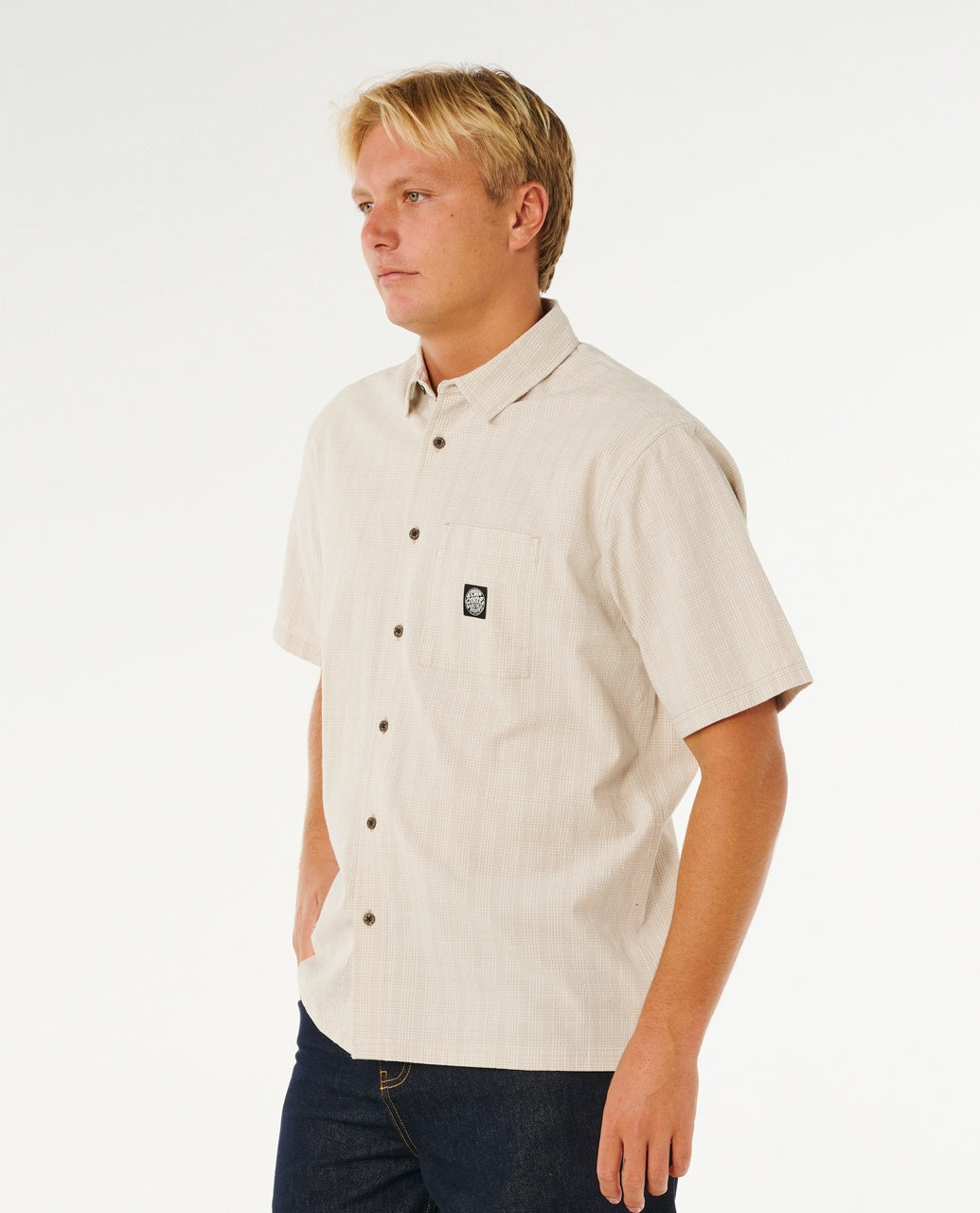 PREMIUM SURF CHECK S/S - bone