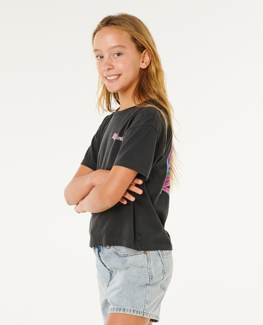 LAYDAY CROP GIRL - washed black