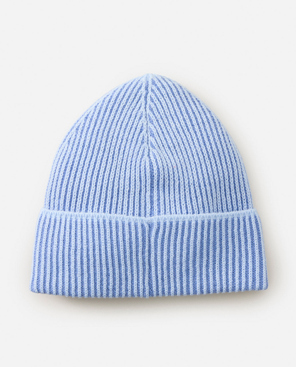 2 TONE RIBBED REG BEANIE - blue
