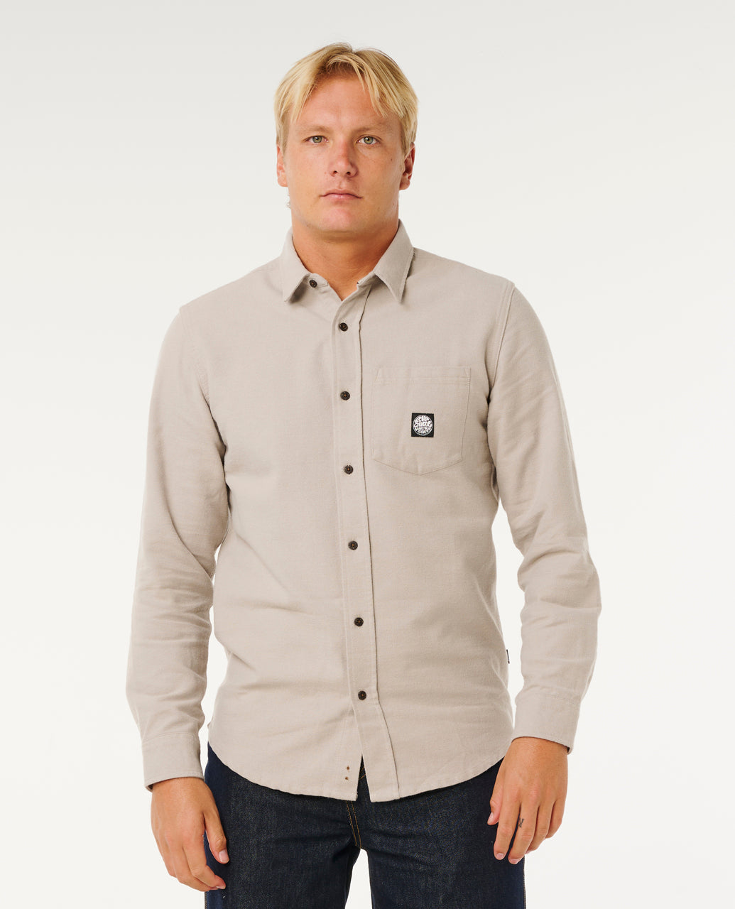 PREMIUM SURF L/S SHIRT - stone