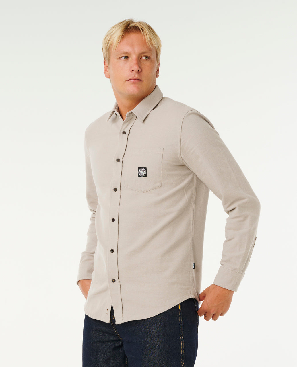 PREMIUM SURF L/S SHIRT - stone