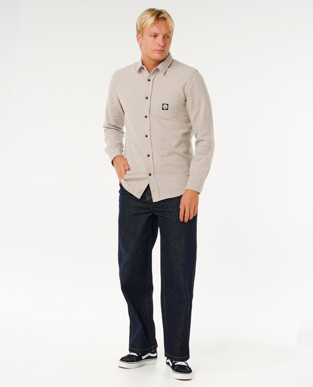 PREMIUM SURF L/S SHIRT - stone