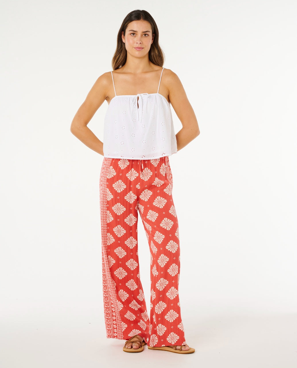 OASIS BRODERIE TOP - white