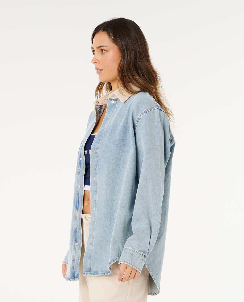 SURF SIDE RLXD DENIM SHIRT - washed blue