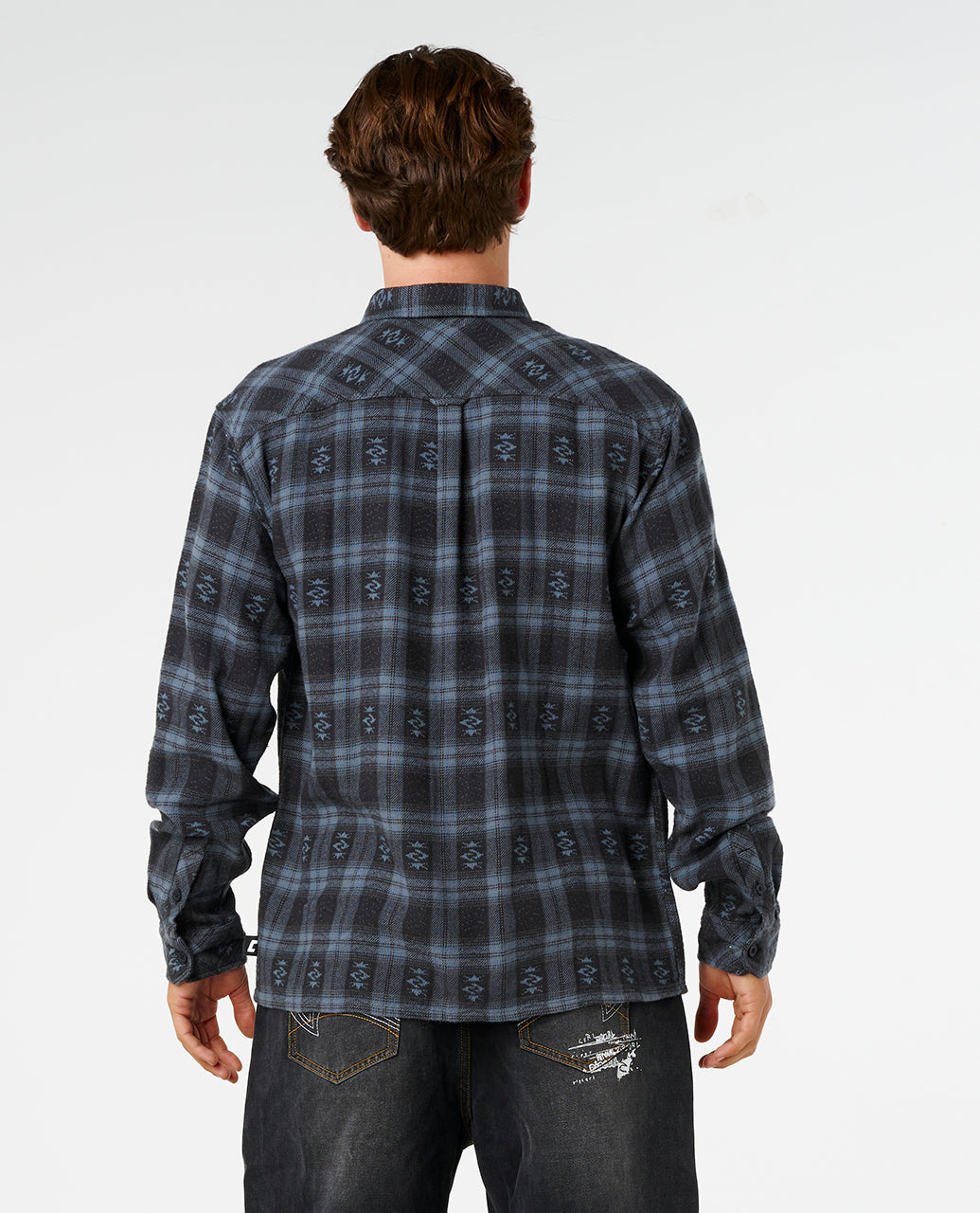 LIQUID TRIPS FLANNEL - washed black