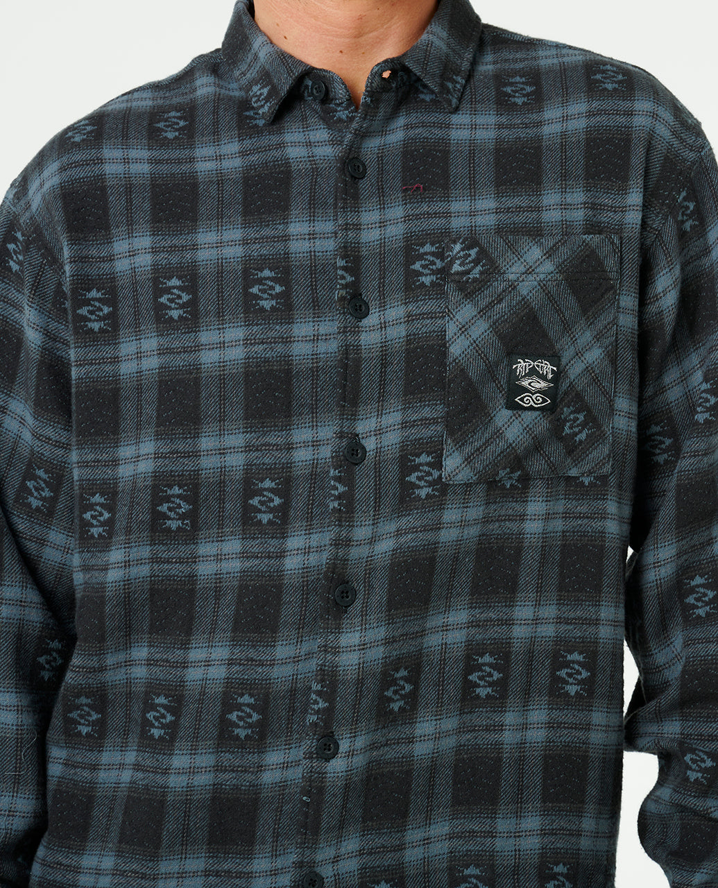 LIQUID TRIPS FLANNEL - washed black