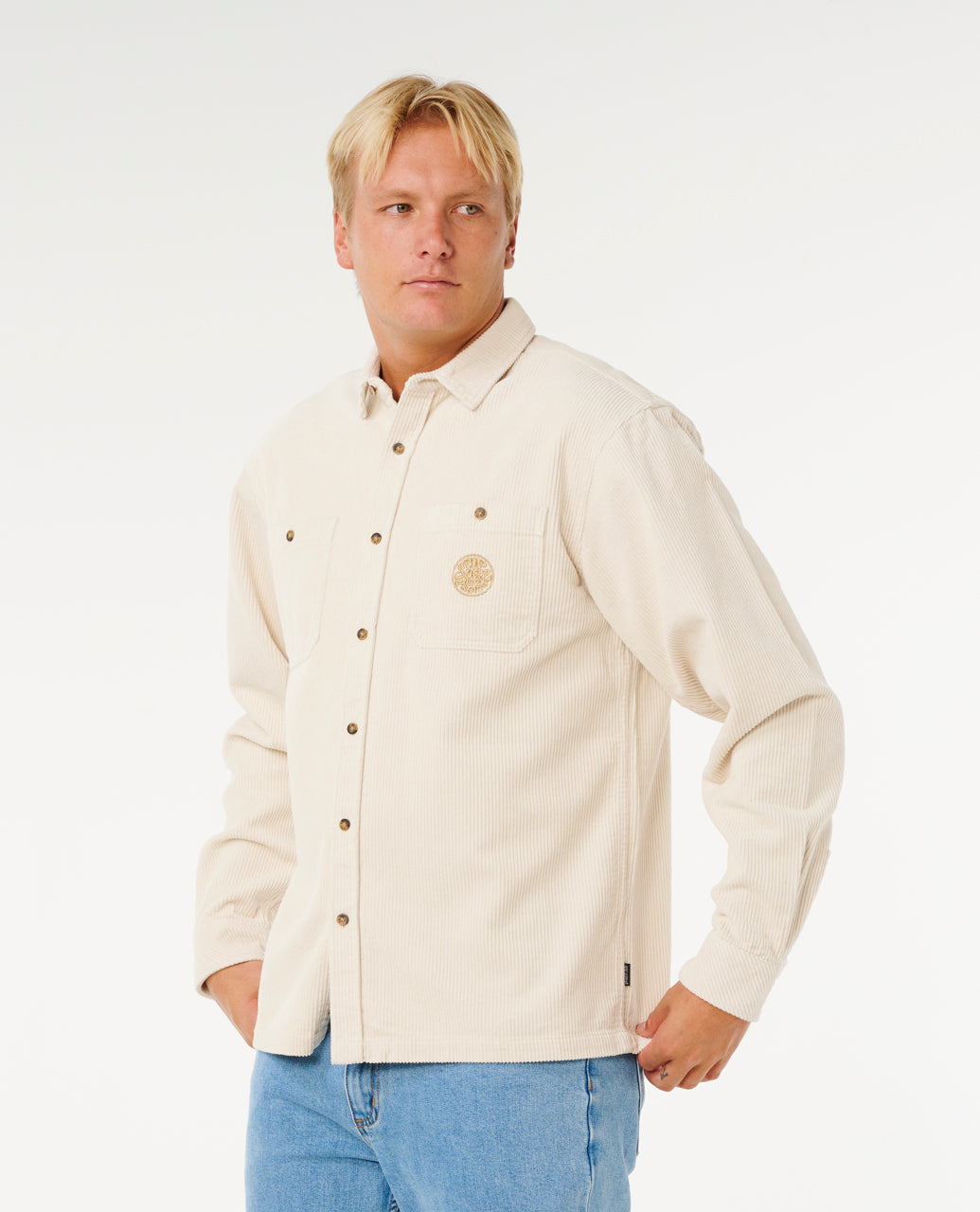 PREMIUM SURF CORD LS SHIRT - sand dune