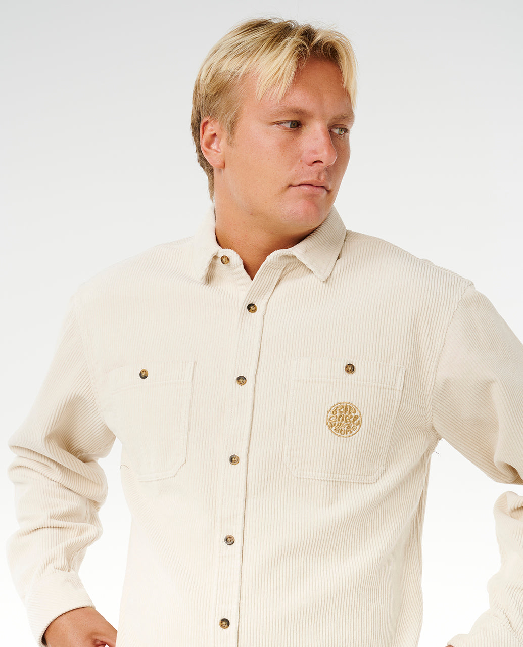 PREMIUM SURF CORD LS SHIRT - sand dune