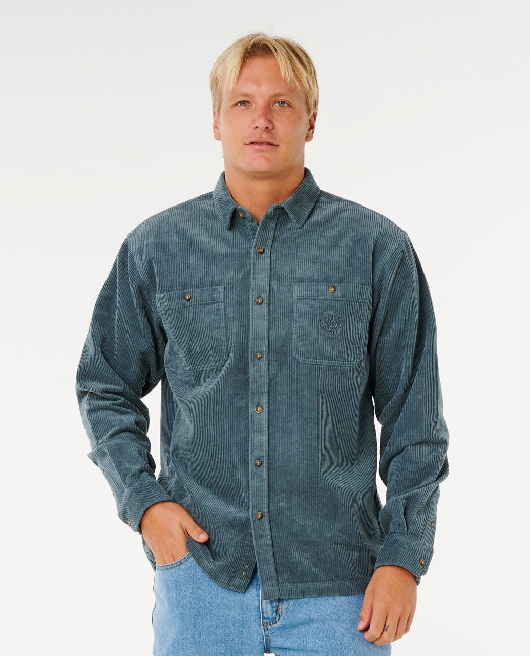 PREMIUM SURF CORD LS SHIRT - pine night