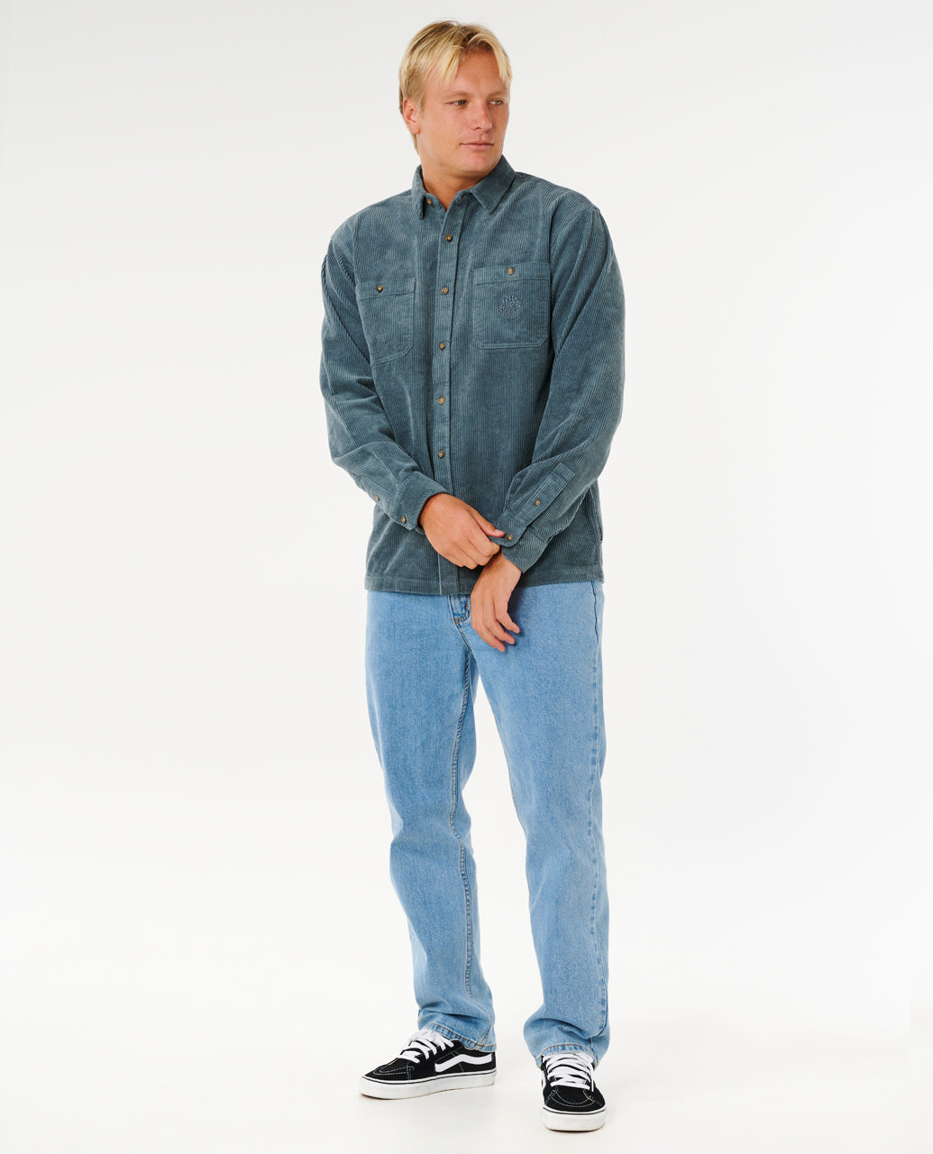 PREMIUM SURF CORD LS SHIRT - pine night