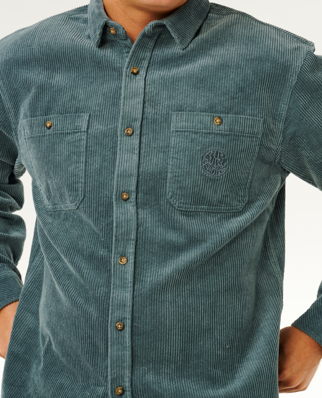PREMIUM SURF CORD LS SHIRT - pine night