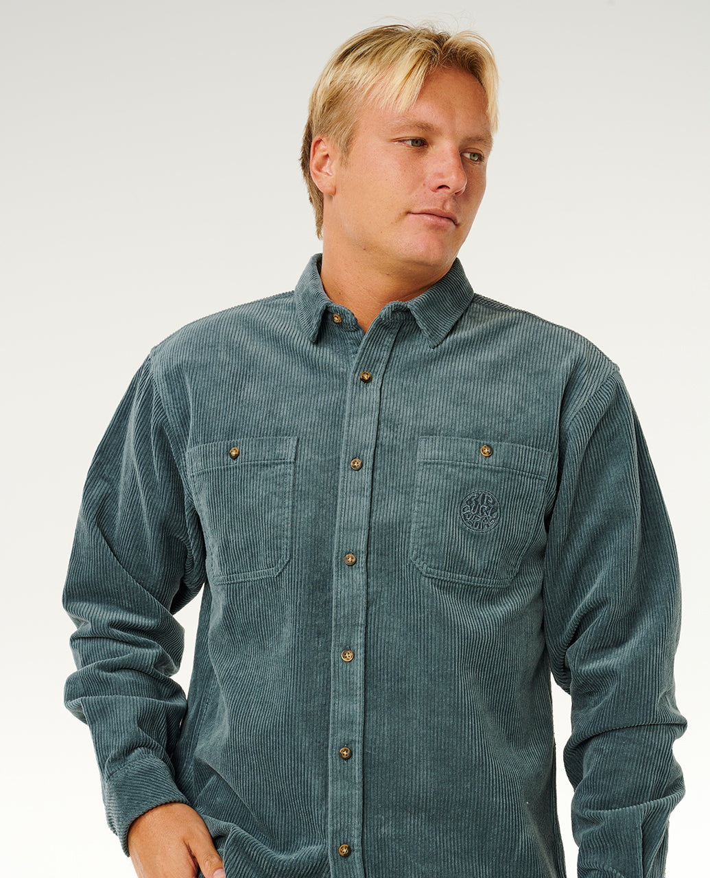 PREMIUM SURF CORD LS SHIRT - pine night