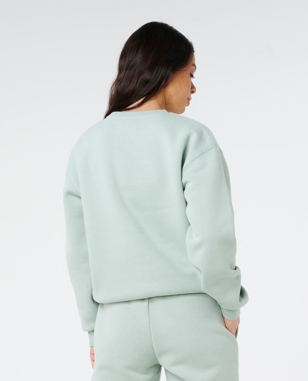 SURF STAPLE RELAXED CREW - aqua gray