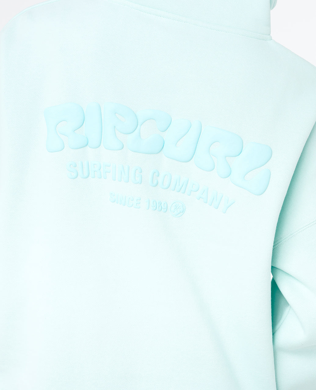 SURF PUFF 1/4 ZIP - light blue