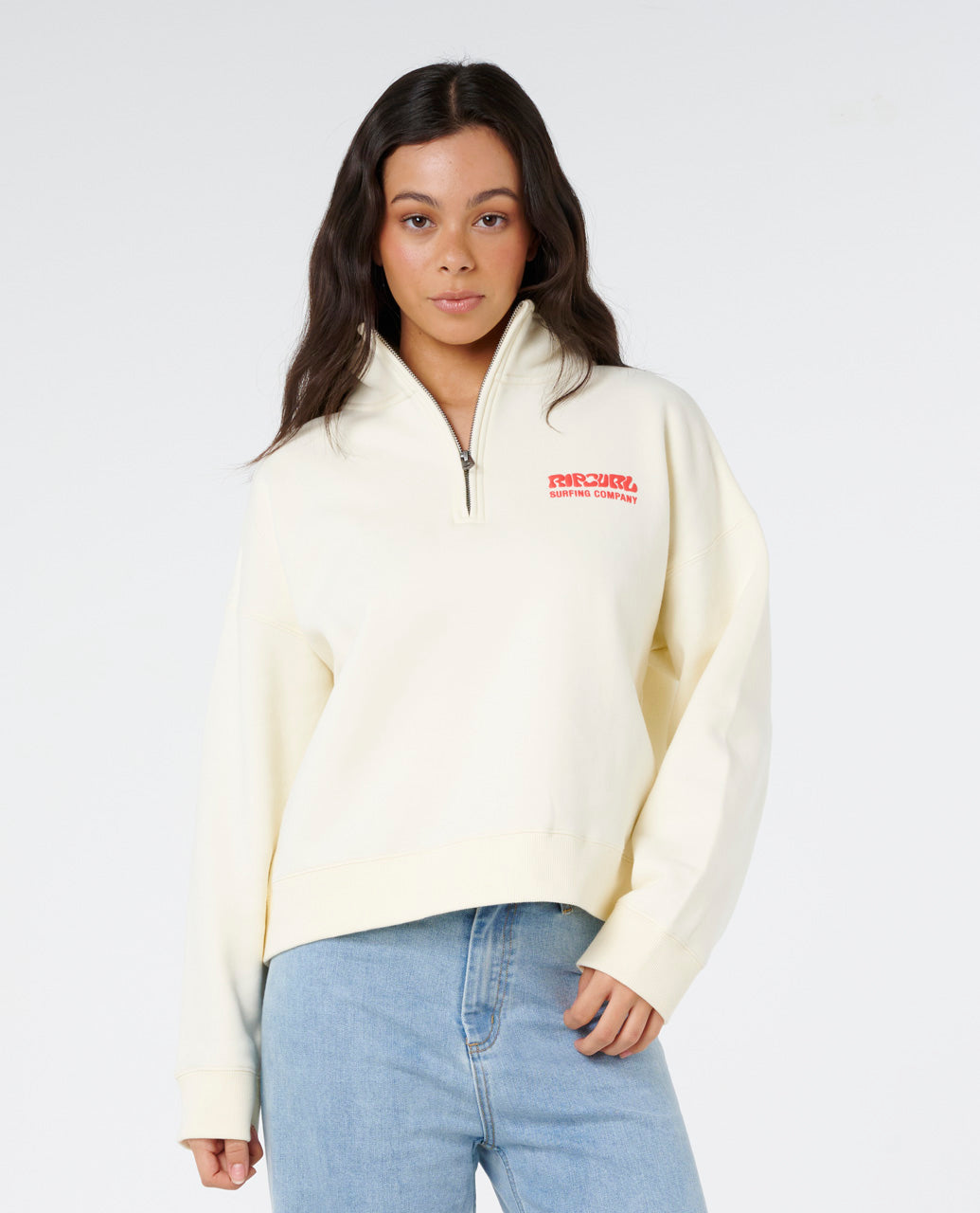 SURF PUFF 1/4 ZIP - cayenne
